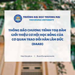 Thông báo Chương trình toạ đàm giới thiệu cơ hội học bổng của Cơ quan trao đổi Hàn lâm Đức (DAAD)